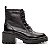 Bota Coturno Cano Médio Couro Preto De Amarrar - Imagem 4