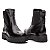 Bota Coturno Cano Médio Couro Preto Com Ziper - Imagem 2