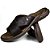 Chinelo Masculino De Couro Chocolate - Imagem 2