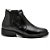 Botina Casual Conforto Couro De Carneiro Preto - Imagem 2