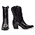 Botas Femininas Texanas Cano Médio Couro Preto - Imagem 2