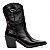 Botas Femininas Texanas Cano Médio Couro Preto - Imagem 3