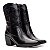 Botas Femininas Texanas Cano Médio Couro Preto - Imagem 1