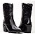 Botas Femininas Texanas Cano Médio Couro Preto - Imagem 4