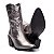 Botas Femininas Texanas Cano Médio Couro Prata - Imagem 5