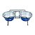 Comedouro Aramado Duplo NF Pet Azul 1,2 L - Imagem 1
