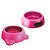 Comedouro Plástico Glamour Furacão Pet Rosa 1 L - Imagem 1