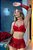 Conjunto Saia Sensual Vermelho em tule bordado, tamanho M - Imagem 3