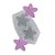 Molde de  Silicone 417 - Par de Florzinhas Catavento 5 Pétalas - Imagem 1