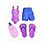 Molde de  Silicone 918 - Conjunto Praia Verão 1 - Maiô + Bermuda + Chinelo - Imagem 2