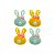 Molde de  Silicone 930 - Quarteto de Coelhos de Páscoa c/ Laço - Imagem 2