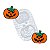 Molde de  Silicone 972 - Dupla de Abóboras Chatas de Halloween 3,5cm - Imagem 2