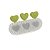 Molde de Silicone 1042 - Trio Corações Green 2cm - Flexarte - Imagem 1