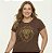 T-Shirt Pluis Size Feminina Leão Judá Algodão - Imagem 1