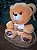 Urso Romântico com frase "Te Amo" 30 cm - Imagem 2