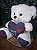 Urso de Pelúcia “I Love You” – Branco - Imagem 1