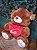 Urso de Pelúcia Marrom – Coração Vermelho “Amor” - Imagem 2