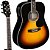 Violão Giannini GD1 EQ Eletroacústico Dreadnought Vintage Sunburst Satin - Imagem 2