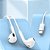 Fone de Ouvido Auricular Com Fio Tipo-C Fortrek EB210 Branco - Imagem 3