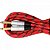 Cabo Guitarra P10 x P10 5m CBGU0005 Vermelho Têxtil Storm - Imagem 1
