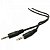 Cabo P2 estéreo + P2 estéreo Niquelado 1,8MT Preto Genérico - PCT / 10 - Imagem 1