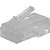 Conector Macho CAT5E RJ45 201 Fortrek FK 120E 100 Unidades - Imagem 7