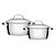 Jogo de Panelas Tramontina Allegra em Aço Inox com Fundo Triplo - 2 Peças - Imagem 1