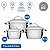 Conjunto de Caçarolas Tramontina Allegra em Aço Inox e Indução 3 pçs com Utensílios em Inox 5 pçs - Imagem 3