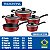 Jogo de Panelas 5 Peças Tramontina Sicília Vermelho com Panela de Pressão 4,5L Vancouver Effect e Jogo de Utensílios - Imagem 3