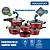Jogo de Panelas 5 Peças Tramontina Sicília Vermelho com Panela de Pressão 4,5L Vancouver Effect e Jogo de Utensílios - Imagem 2