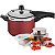 Panela de Pressão Tramontina Vancouver Effect 4,5L Antiaderente Vermelha com Conjunto de Potes em Aço Inox - Imagem 1
