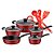 Jogo De Panelas Tramontina Sicília Vermelha 5 Peças Com Utensílios 5 Peças - Imagem 1