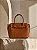Bolsa Couro Croco - Caramelo - Imagem 1