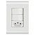 Tramontina Liz Conjunto 4x2 2 Interruptores Simples 10A 250V 1 Tomada 2P+T 10A 250V Branco - Imagem 1