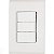 Tramontina Liz Conjunto 4x2 3 Interruptores Simples 10A 250V Branco - Imagem 1