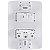 Tramontina Aria Conjunto 4x2 2 Interruptores Simples 1 Tomada 2P+T 10A 250V Branco - Imagem 2
