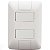 Tramontina Aria Conjunto 4x2 2 Interruptores Simples 6A 250V Branco - Imagem 1