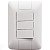 Tramontina Aria Conjunto 4x2 3 Interruptores Simples 6A 250V Branco - Imagem 1