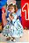 Vestido Festa Foral Azul Rosa Bebe - VESTIDO MARIA FLOR - Imagem 2