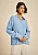 CAMISA LISA MOB MANGA LONGA PUNHO LARGO FEMININO AZUL CLARO - Imagem 1