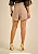 SHORTS WIDE MOB COM PREGAS HIGHLINE FEMININO BEGE ESCURO - Imagem 3