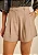 SHORTS WIDE MOB COM PREGAS HIGHLINE FEMININO BEGE ESCURO - Imagem 2
