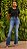 CALÇA JEANS OSMOZE HOT FLARE FEMININA AZUL MÉDIO 724 - Imagem 1