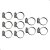 10 Abraçadeira Aço 19 X 32 Mm Espessura 9mm Cinza - Imagem 1