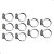 10 Abraçadeira Aço 22 X 32 Mm Espessura 9mm Cinza - Imagem 1
