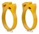 10 Pcs  Abracadeira Plastica 24,0 X 27,30 Rapida Mangueira  Amarelo - Imagem 1