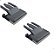 Clip Difusor Ar Central Corolla 09/14 Preta Filete Crom 2pcs - Imagem 1