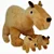Capivara Grávida com Dois Filhotes Bichos de Pano - Imagem 1