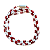 GUIA DE MIÇANGA BRANCO/VERMELHO TRANSPARENTE COM FIRMA - Imagem 1