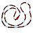GUIA DE CRISTAL 8MM VERMELHO/BRANCO TRANSPARENTE COM FIRMA - Imagem 1